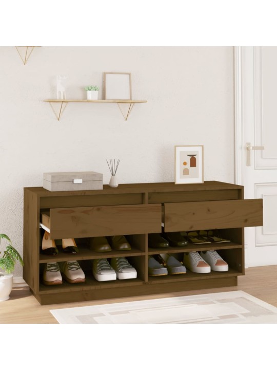 Botník medově hnědý 110x34x52 cm masivní borové dřevo