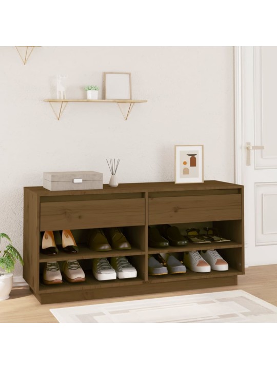 Botník medově hnědý 110x34x52 cm masivní borové dřevo