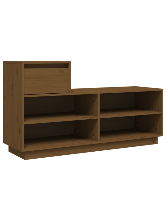 Botník medově hnědý 110 x 34 x 61 cm masivní borové dřevo