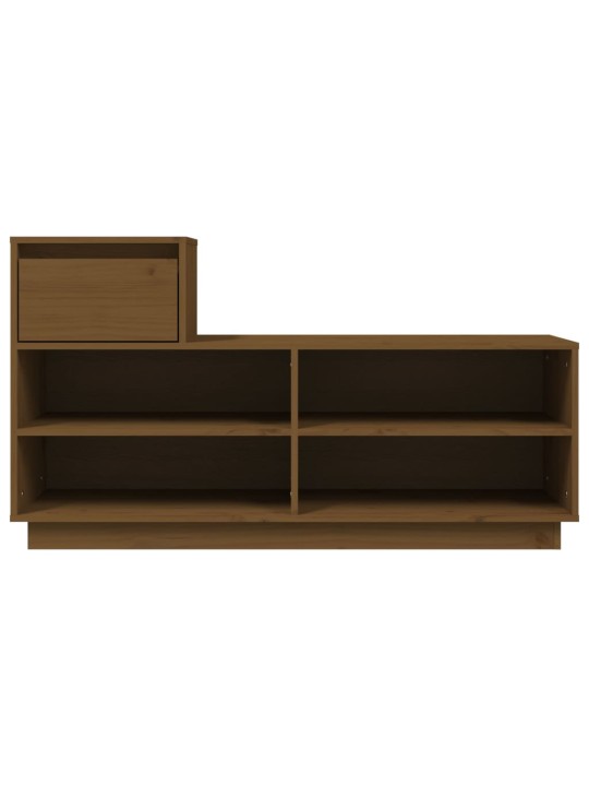 Botník medově hnědý 110 x 34 x 61 cm masivní borové dřevo