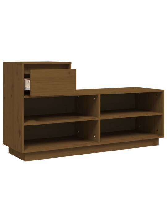 Botník medově hnědý 110 x 34 x 61 cm masivní borové dřevo