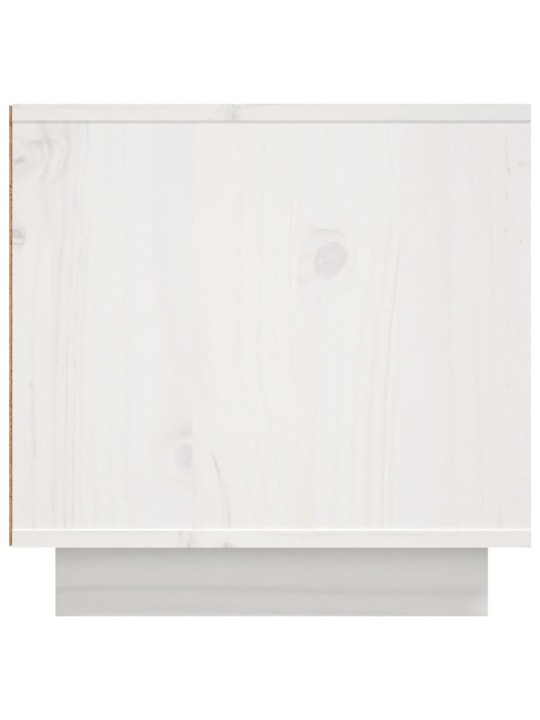 TV skříňka bílá 156 x 40 x 40 cm masivní borové dřevo