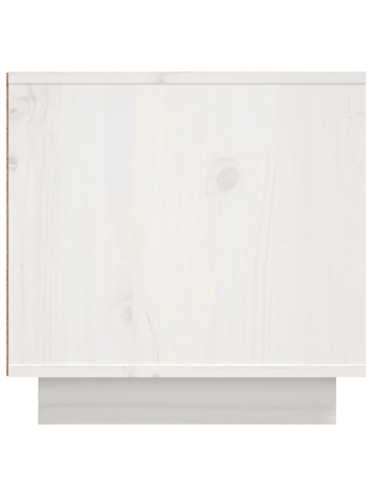 TV skříňka bílá 156 x 40 x 40 cm masivní borové dřevo