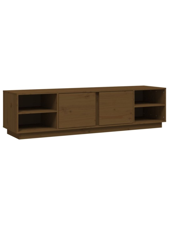 TV skříňka medově hnědá 156 x 40 x 40 cm masivní borové dřevo