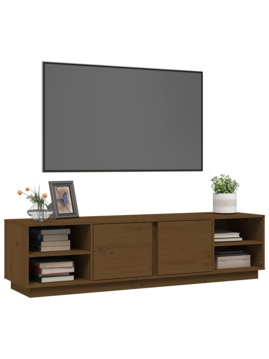 TV skříňka medově hnědá 156 x 40 x 40 cm masivní borové dřevo