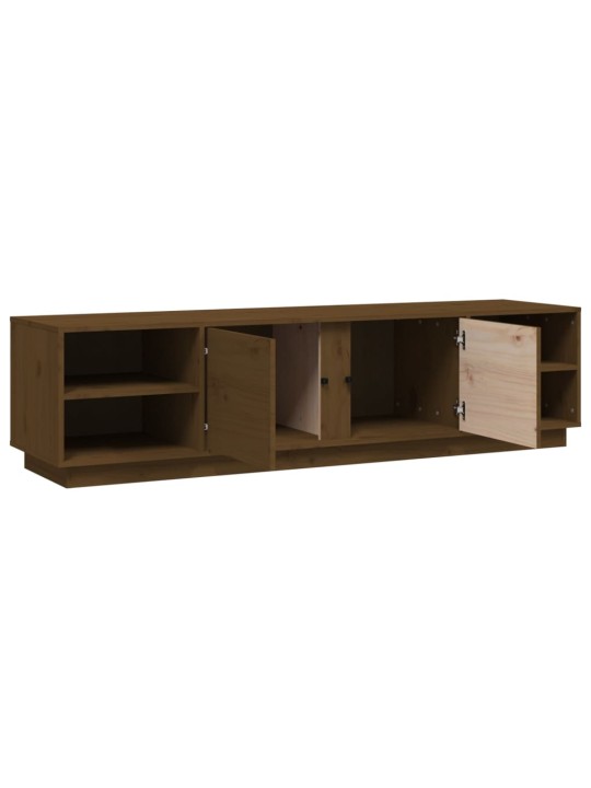 TV skříňka medově hnědá 156 x 40 x 40 cm masivní borové dřevo