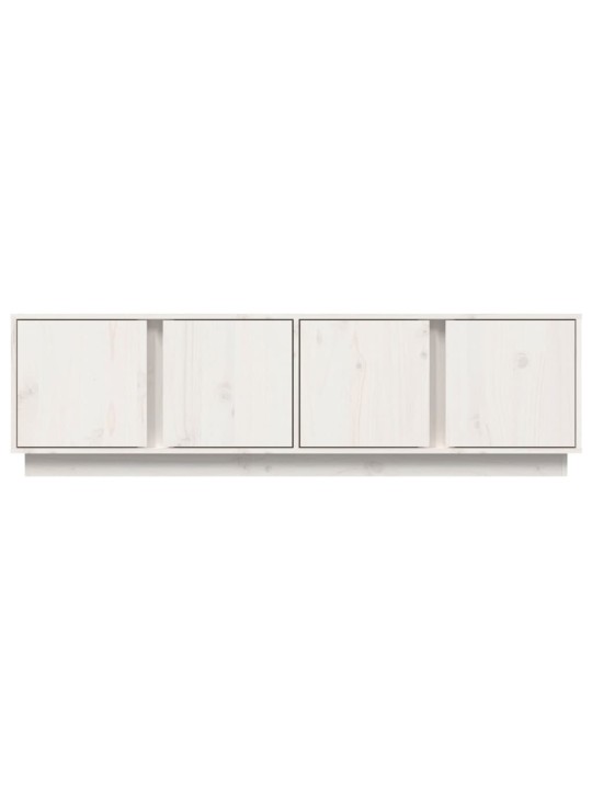 TV skříňka bílá 140 x 40 x 40 cm masivní borové dřevo