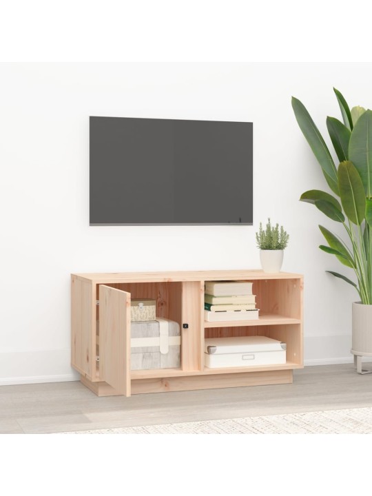 TV skříňka 80 x 35 x 40,5 cm masivní borové dřevo