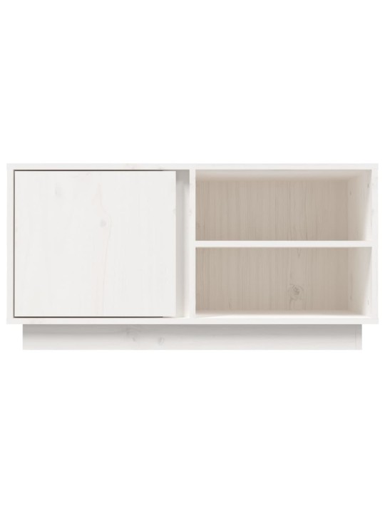 TV skříňka bílá 80x35x40,5 cm masivní borové dřevo