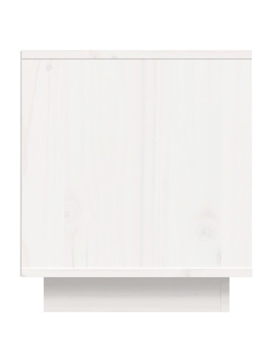 TV skříňka bílá 80x35x40,5 cm masivní borové dřevo