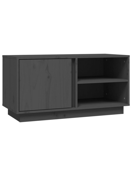 TV skříňka šedá 80 x 35 x 40,5 cm masivní borové dřevo