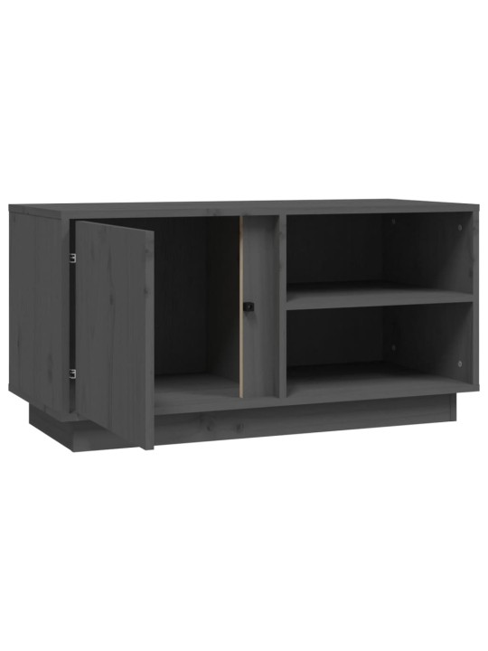 TV skříňka šedá 80 x 35 x 40,5 cm masivní borové dřevo