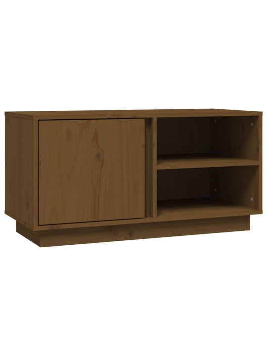 TV skříňka medově hnědá 80x35x40,5 cm masivní borové dřevo