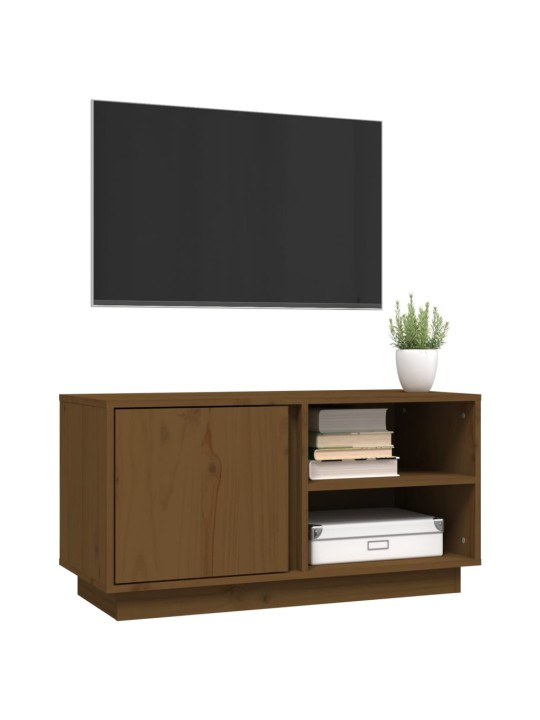 TV skříňka medově hnědá 80x35x40,5 cm masivní borové dřevo