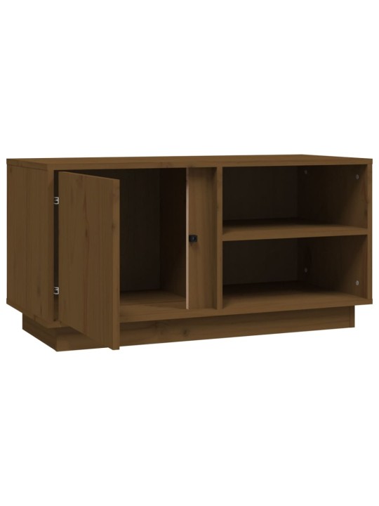 TV skříňka medově hnědá 80x35x40,5 cm masivní borové dřevo