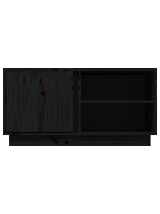 TV skříňka černá 80x35x40,5 cm masivní borové dřevo