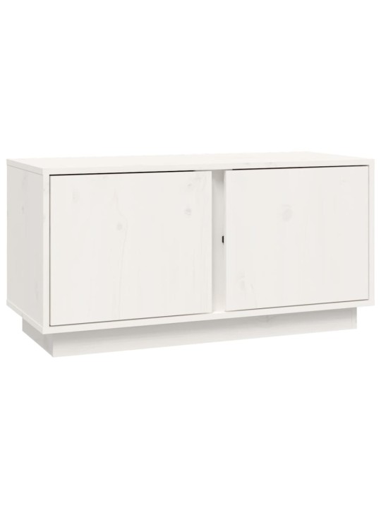 TV skříňka bílá 80x35x40,5 cm masivní borové dřevo