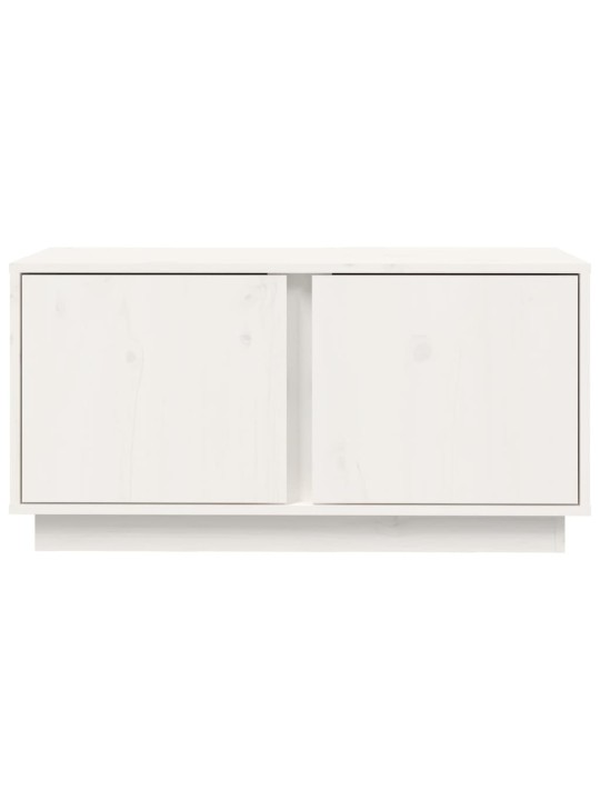 TV skříňka bílá 80x35x40,5 cm masivní borové dřevo