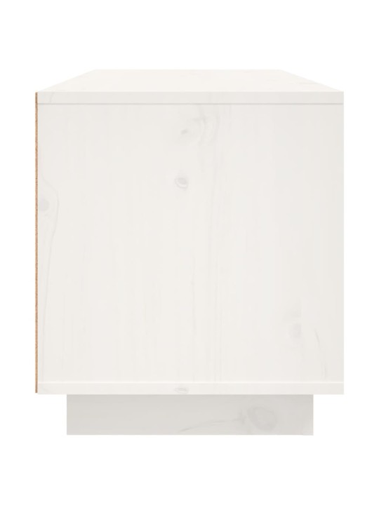 TV skříňka bílá 80x35x40,5 cm masivní borové dřevo