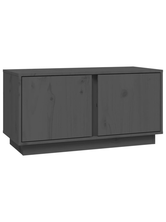 TV skříňka šedá 80 x 35 x 40,5 cm masivní borové dřevo