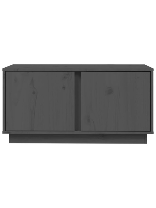 TV skříňka šedá 80 x 35 x 40,5 cm masivní borové dřevo
