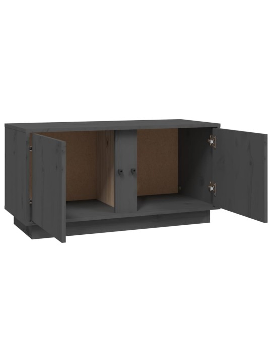 TV skříňka šedá 80 x 35 x 40,5 cm masivní borové dřevo