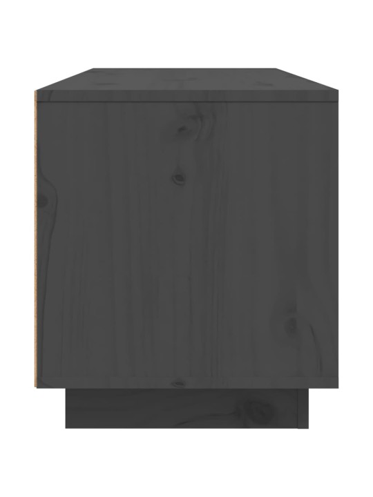 TV skříňka šedá 80 x 35 x 40,5 cm masivní borové dřevo