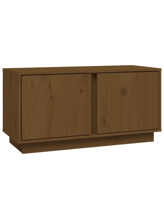 TV skříňka medově hnědá 80x35x40,5 cm masivní borové dřevo