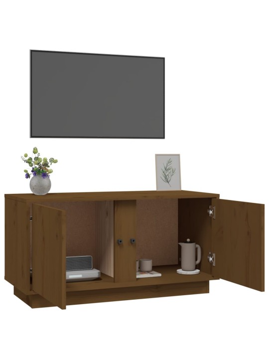 TV skříňka medově hnědá 80x35x40,5 cm masivní borové dřevo
