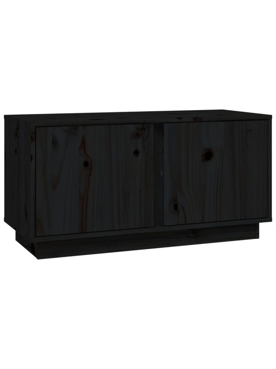 TV skříňka černá 80x35x40,5 cm masivní borové dřevo