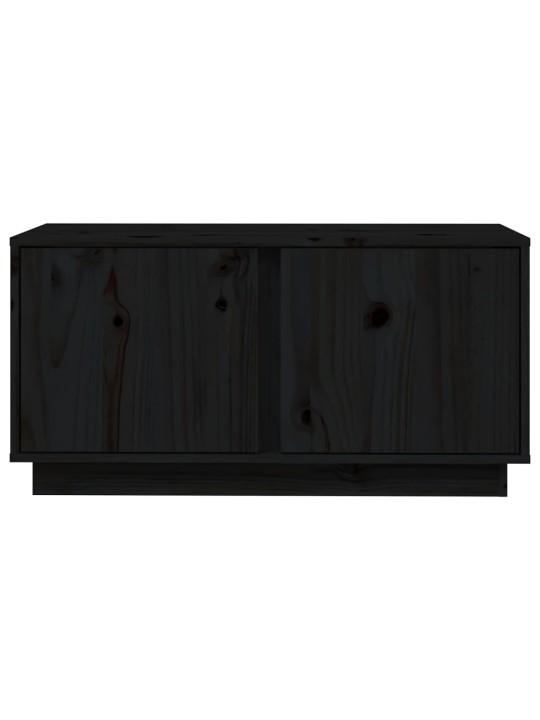 TV skříňka černá 80x35x40,5 cm masivní borové dřevo