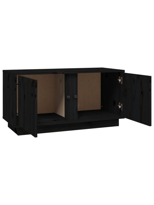 TV skříňka černá 80x35x40,5 cm masivní borové dřevo