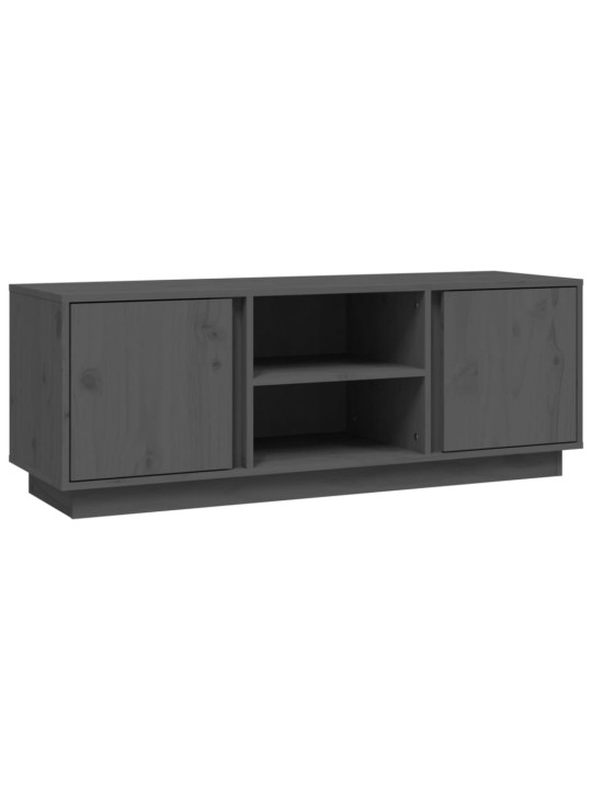 TV skříňka šedá 110x35x40,5 cm masivní borové dřevo