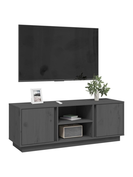 TV skříňka šedá 110x35x40,5 cm masivní borové dřevo