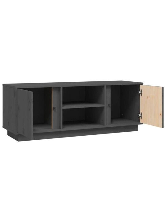 TV skříňka šedá 110x35x40,5 cm masivní borové dřevo
