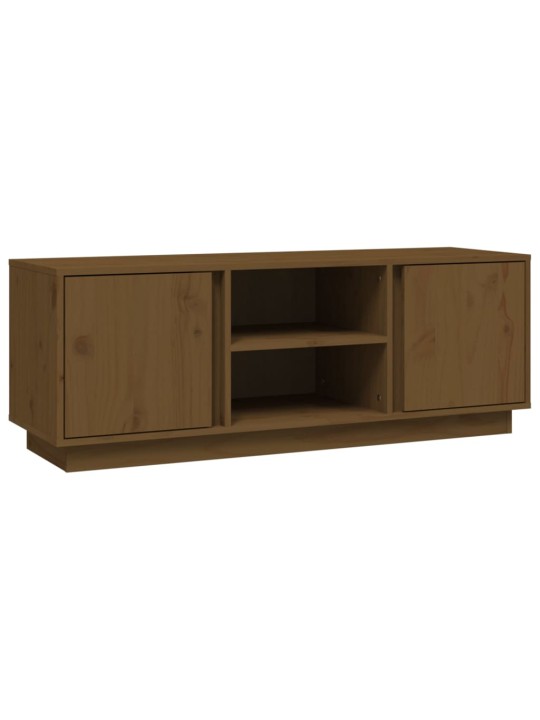 TV skříňka medově hnědá 110x35x40,5 cm masivní borové dřevo