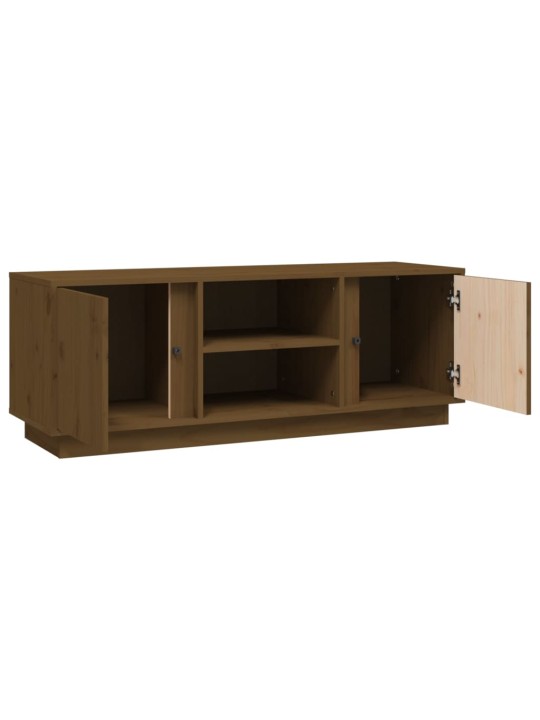 TV skříňka medově hnědá 110x35x40,5 cm masivní borové dřevo