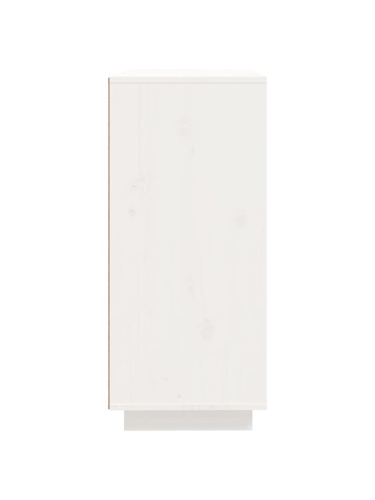 Příborník bílý 60x35x80 cm masivní borové dřevo