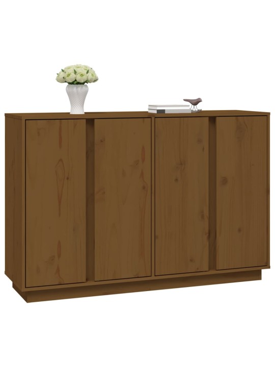 Příborník medově hnědý 120x35x80 cm masivní borové dřevo