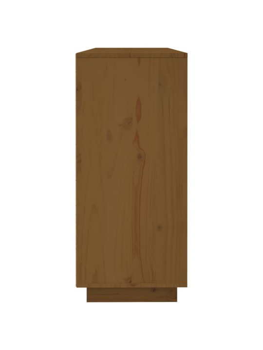 Příborník medově hnědý 120x35x80 cm masivní borové dřevo