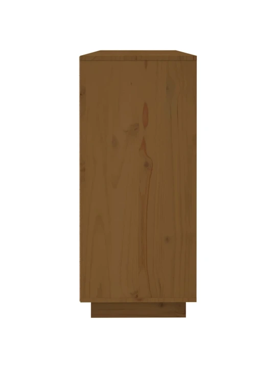 Příborník medově hnědý 120x35x80 cm masivní borové dřevo