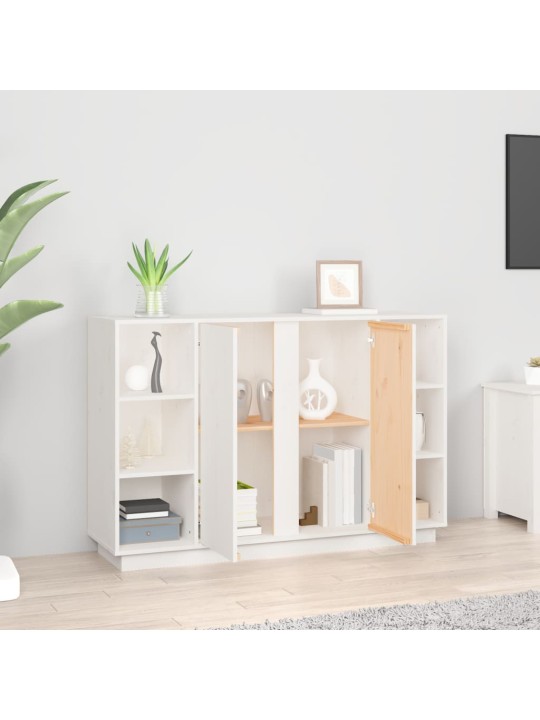 Příborník bílý 120x35x80 cm masivní borové dřevo