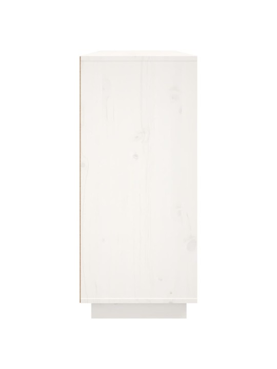 Příborník bílý 120x35x80 cm masivní borové dřevo