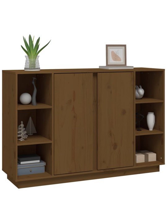 Příborník medově hnědý 120x35x80 cm masivní borové dřevo