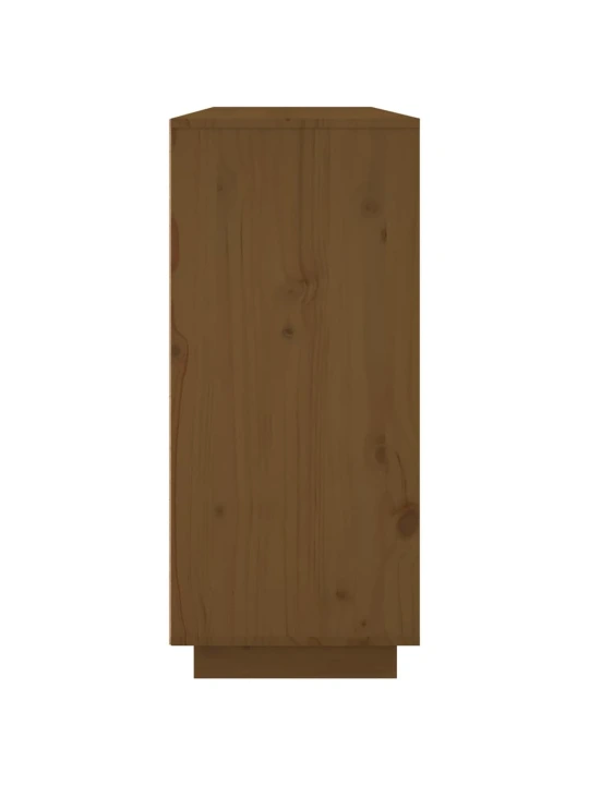 Příborník medově hnědý 120x35x80 cm masivní borové dřevo