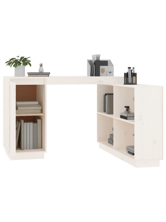 Psací stůl bílý 110x50x75 cm masivní borové dřevo