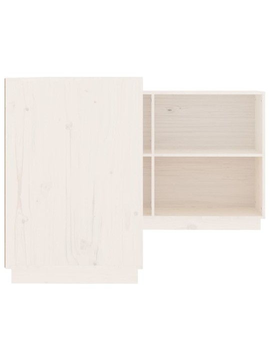 Psací stůl bílý 110x50x75 cm masivní borové dřevo
