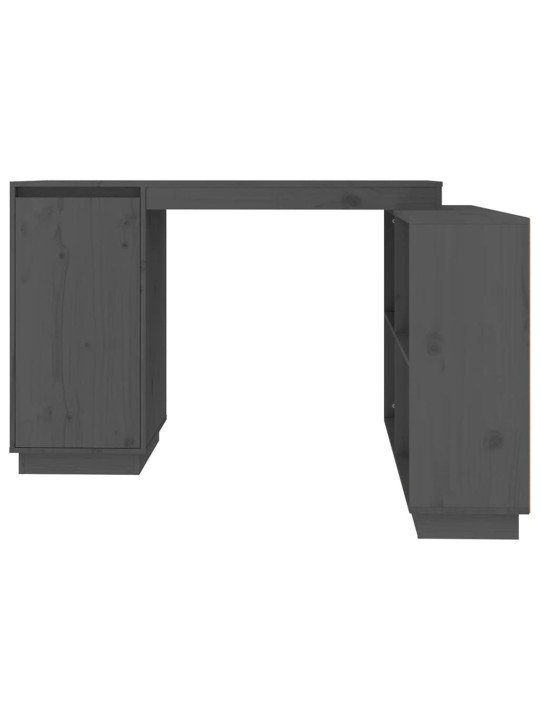 Psací stůl šedý 110 x 50 x 75 cm masivní borové dřevo