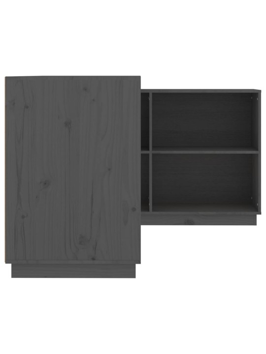 Psací stůl šedý 110 x 50 x 75 cm masivní borové dřevo