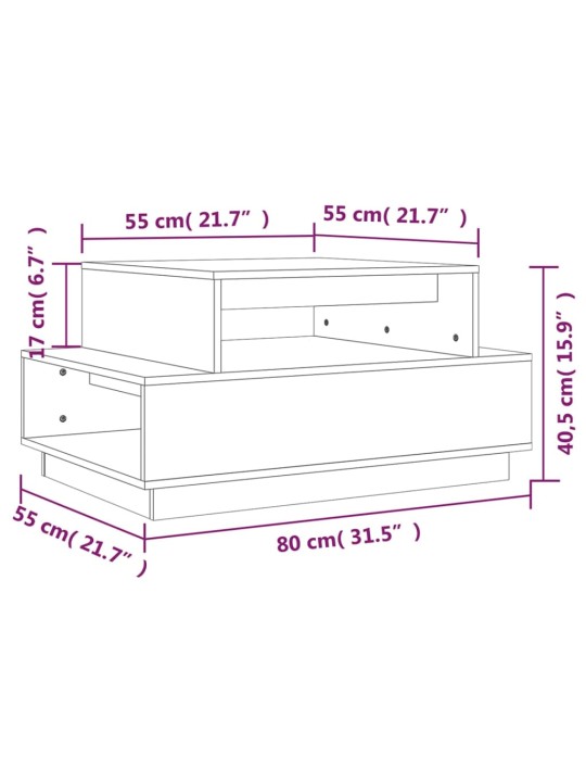 Konferenční stolek 80x55x40,5 cm masivní borové dřevo